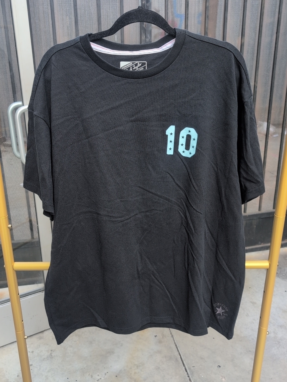 Men's Converse Black Camp Flog Gnaw '24 Short-Sleeve Tshirt Size Medium NWOT